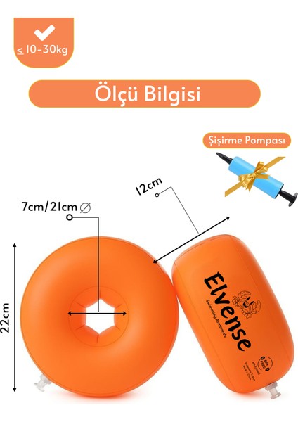 Çocuk Yüzme Kolluğu Seti (10-30 Kg) – Pompalı + Taşıma Çantalı Turuncu fiyatları