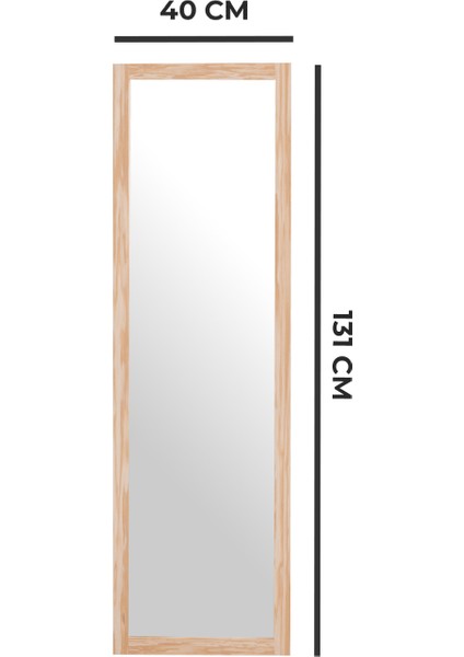 Dikdörtgen Duvar Aynası 39.3x131.5 cm Masif Ahşap Su Bazlı Boyalı Çerçeve fırsatları