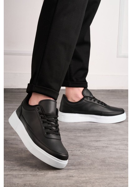 Günlük Siyah Beyaz Erkek Sneaker Ayakkabı