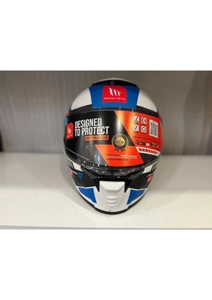 Kask mt Thunder 4 Sv Luminence A7 Mat Beyaz/mavi