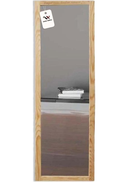 Dikdörtgen Duvar Aynası 39.3x131.5 cm Masif Ahşap Su Bazlı Boyalı Çerçeve
