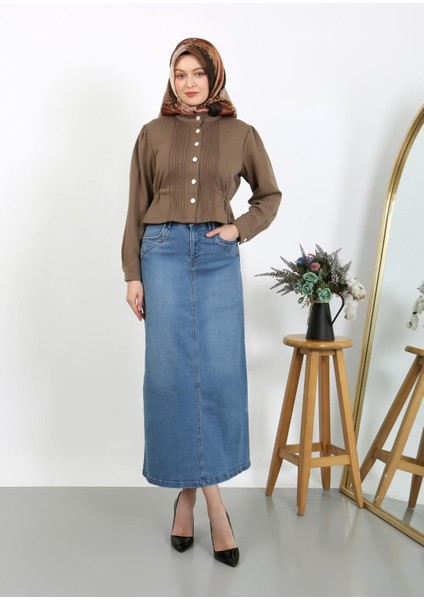 Cep Detaylı Denim Açık Mavi fiyatları