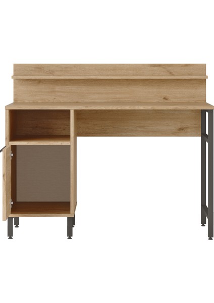 Genç Çalışma Masası & Kitaplık 2'li Set Sepet- Jüt Baskı Desen