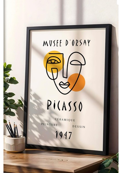 Pablo Picasso 1947 Sergi Afişi Çerçeveli Tablo- Orsay Müzesi - Eklektik Tarz Duvar Dekoru fiyatları
