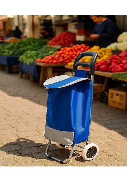 Ses Yapmaz Tekerlekli Su Geçirmez Çantalı Alüminyum Gövdeli Katlanabilir Pazar Arabası(Karışık Renk) fırsatları