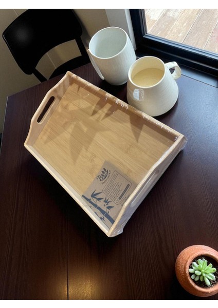 Bambu Servis ve Sunum Tepsisi – Saplı Dikdörtgen Ahşap Tepsi, Doğal Bambu, Kaymaz & Dayanıklı modelleri