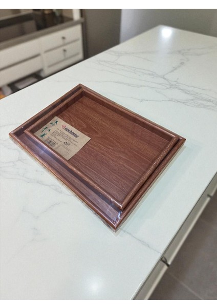 Bambu Servis ve Sunum Tepsisi – 2 Farklı Boy, Dikdörtgen Ahşap Tepsi, Doğal Bambu, Kaymaz & Dayanıklı / 2 Li Tepsi indirimleri