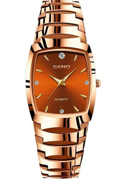 Erkek High-End Saat - Lüks Kahve Altın Saat (Yurt Dışından)