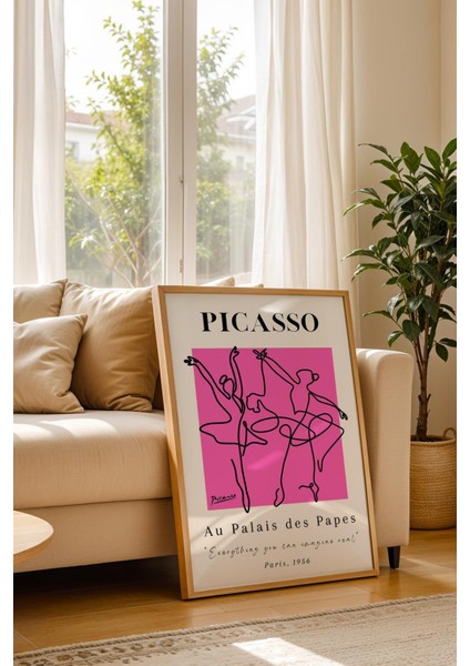 Pablo Picasso Au Paladis Des Papes Sergi Afişi 1956 Çerçeveli Tablo - Eklektik Tarz Duvar Dekoru fiyatları