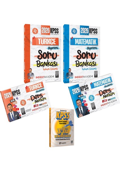 2026 Kpss Türkçe-Matematik Akademisi Video Ders Notları-Algoritma Serisi Çözümlü Soru Bankası