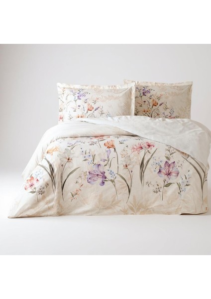 White Lily Ranforce Nevresim Takımı – Çift Kişilik, %100 Pamuk, Yumuşak ve Nefes Alan