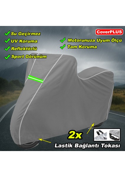 Reflektörlü Gri Dikişli Suzuki Ls 650 Savage Pro Branda Motosiket Brandası Motor Örtüsü Çadır Su Geçirmez Motosiklet Kılıfı Motor Brandası fırsatları