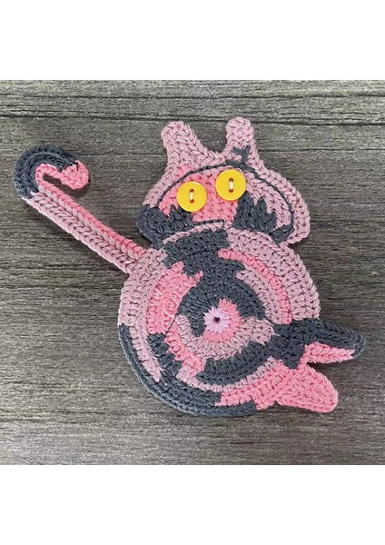 Kedi Popolu Örgü Bardak Altlığı (Yurt Dışından)