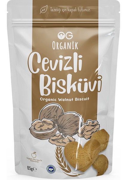 Organik Cevizli Bisküvi 65GR