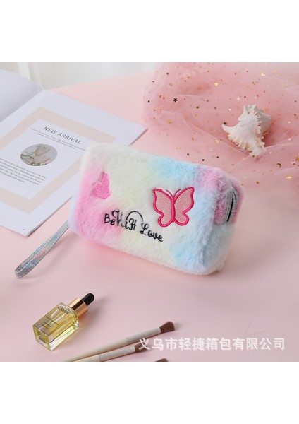 Karikatür Büyük Gözler Kedi Kalp Çanta Peluş Sevimli Debriyaj Çanta (Yurt Dışından)