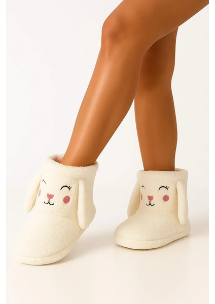 Ev Terliği Ultra Yumuşak Tavşan Figürlü Ev Botu (Panduf) Kaymaz Taban fiyatları