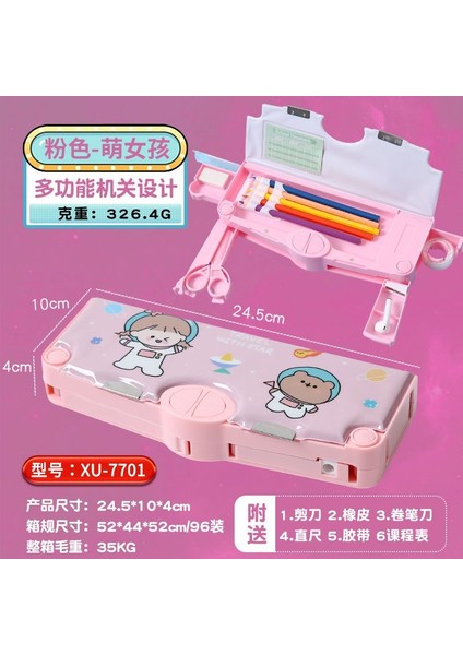 Yaratıcı Astronot Çok Fonksiyonlu Kalem Kutusu Büyük Kapasiteli Yüksek Değerli Kırtasiye Kutusu (Yurt Dışından)