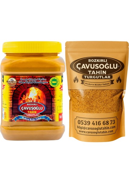 Odun Ateşinde Kavrulmuş Kepeksiz Bozkır Tahini 930 gr + Odun Ateşinde Kavrulmuş Susam 1000 gr