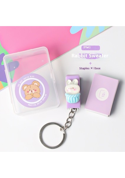 Sevimli Mini Zımba Seti Kırtasiye Emek Tasarrufu Sağlayan Ofis Zımbası Makaron Renkli Zımba (Yurt Dışından)