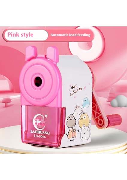 Kuromi Kalemtıraş El Krank Otomatik Beslemeli Kalemtıraş Kalem Tıraş Dalı Kalem Silindiri (Yurt Dışından)