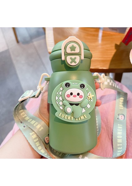 Yüksek Değerli 316 Paslanmaz Çelik Gıda Sınıfı Sevimli Karikatür Çift Içme Kamışı Su Dağı (Yurt Dışından)