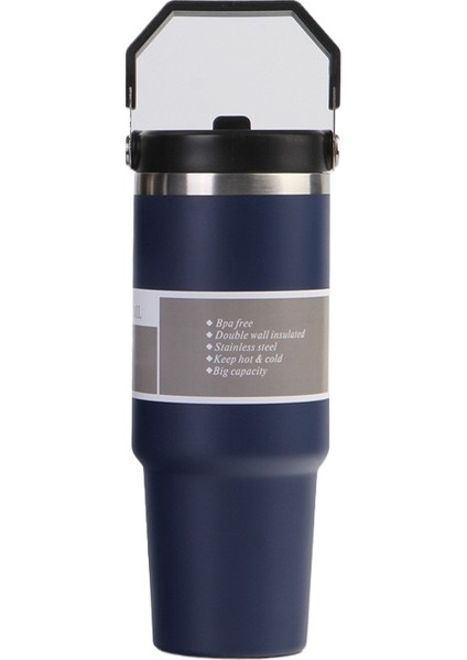 30OZ Buz Bardağı 304 Paslanmaz Çelik Yalıtımlı Dak Çift Içme Kamışı Dak Soğuk Dak Tutmak Için Araba Yalıtımı (Yurt Dışından)