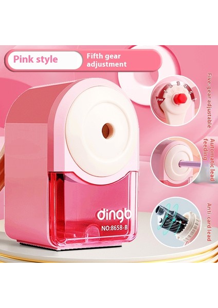 Kuromi Kalemtıraş El Krank Otomatik Beslemeli Kalemtıraş Kalem Tıraş Dalı Kalem Silindiri (Yurt Dışından)