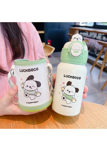 Yüksek Değerli 316 Paslanmaz Çelik Gıda Sınıfı Sevimli Karikatür Çift Içme Kamışı Su Dağı (Yurt Dışından)