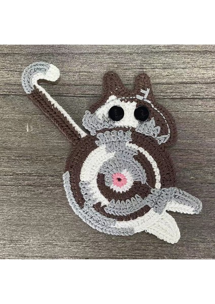 Kedi Popolu Örgü Bardak Altlığı (Yurt Dışından)