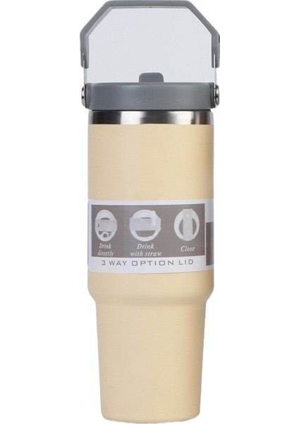 30OZ Buz Bardağı 304 Paslanmaz Çelik Yalıtımlı Dak Çift Içme Kamışı Dak Soğuk Dak Tutmak Için Araba Yalıtımı (Yurt Dışından)