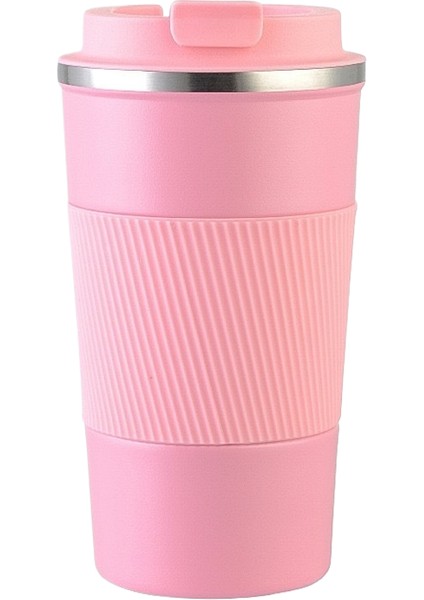 304 Paslanmaz Çelik Kahve Kupa Araba Iş Silikon Kol Hediye Kupa Çift Katmanlı Yalıtımlı Kupa (Yurt Dışından)