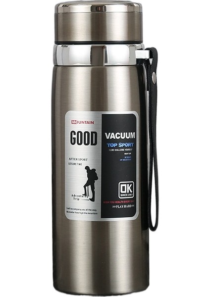 316 Paslanmaz Çelik Yalıtım Kabı Açık Taşınabilir Çay Su Ayırma Kabı Araba Seyahat 1000ML Büyük Kapasiteli Çay Dakları (Yurt Dışından)