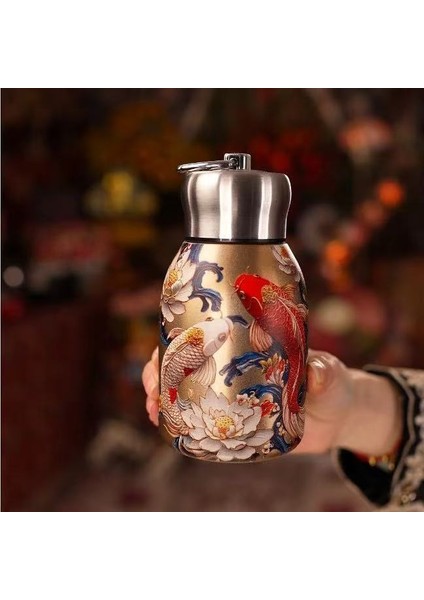 Little Fatty Yalıtımlı Bardak Dış Mekan Taşınabilir Taşıma Halkası Cepli Bardak Araba Taşıma Kupası (Yurt Dışından)