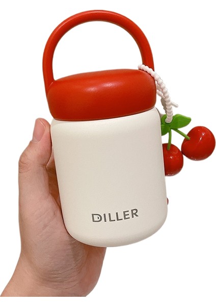 Sevimli Kiraz Yüksek Değerli Yalıtımlı Kupa Taşınabilir Çift Içme Yürüyüş Kupa (Yurt Dışından)