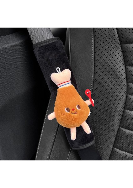 Araba Emniyet Kemeri Omuz Pedleri Sevimli Sigorta Kapağı Dekoratif Kapak Yumuşak Anti-Stringer Boyun Çift Araba Araba Koruma (Yurt Dışından)