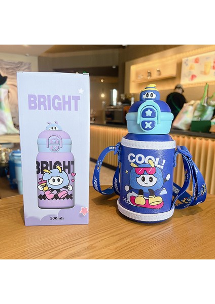 Yüksek Değerli 316 Paslanmaz Çelik Gıda Sınıfı Sevimli Karikatür Çift Içme Kamışı Su Dağı (Yurt Dışından)