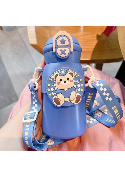 Yüksek Değerli 316 Paslanmaz Çelik Gıda Sınıfı Sevimli Karikatür Çift Içme Kamışı Su Dağı (Yurt Dışından)