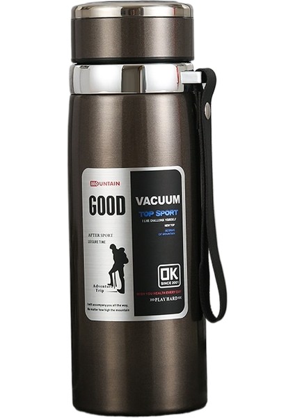 316 Paslanmaz Çelik Yalıtım Kabı Açık Taşınabilir Çay Su Ayırma Kabı Araba Seyahat 1000ML Büyük Kapasiteli Çay Dakları (Yurt Dışından)