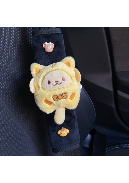 Araba Güvenliği Anti Boğulma Boyun Koruyucu Omuz Kol Sanrio Yu Gui Köpek Sevimli Yaratıcı Karikatür Sigorta Kemer Kapağı (Yurt Dışından)