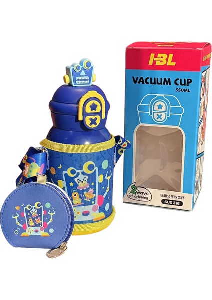 Sevimli Eğlenceli Bebek Çift Içme Dağı Açık Taşınabilir Karikatür Saman Dak 316 Paslanmaz Çelik Yalıtım Kabı (Yurt Dışından)