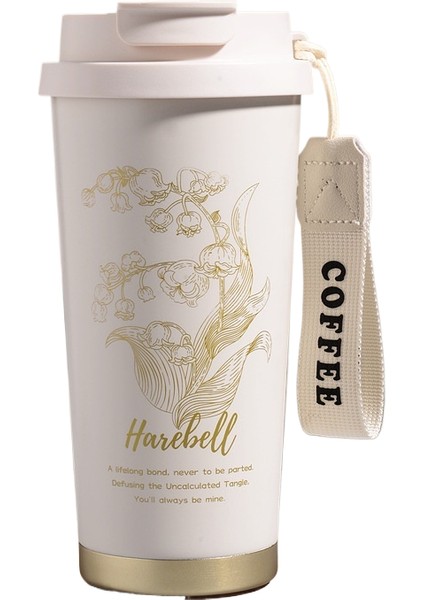 Kahve Yalıtımlı KUPA304 Paslanmaz Çelik Yalıtımlı Kupa Çan Orkide Çift Içme Pipeti Paslanmaz Çelik Kahve Kurı (Yurt Dışından)