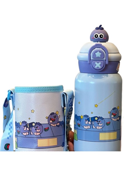 Taşınabilir Yüksek Değerli Su Dağı Sevimli Çift Içme Sevimli Komik Saman Dak Düşmeye Dalı 316 Paslanmaz Çelik Yalıtım Kabı (Yurt Dışından)