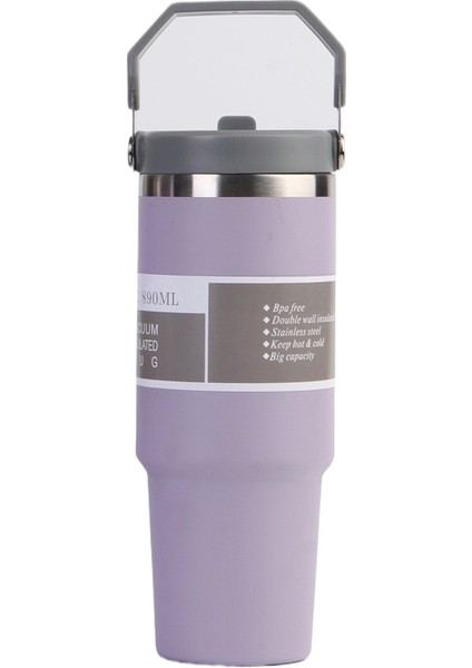 30OZ Buz Bardağı 304 Paslanmaz Çelik Yalıtımlı Dak Çift Içme Kamışı Dak Soğuk Dak Tutmak Için Araba Yalıtımı (Yurt Dışından)