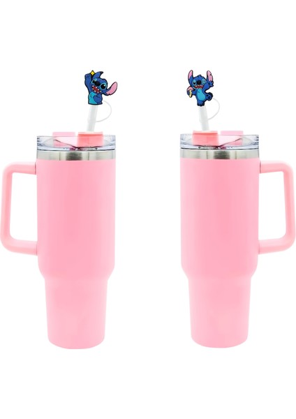 Termos Pipet Koruyucu 2 Adet Stitch Pipet Koruyucu Silikon Pipet Kılıfı Pipet Tıpası