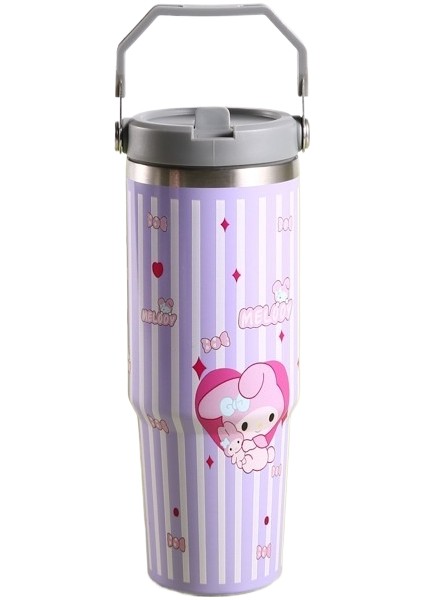 30OZ Araba Dağı Karikatür Desen Büyük Kapasiteli Paslanmaz Çelik Vakum Yalıtım Kabı Yüksek Değerli Taşınabilir Su Dakları (Yurt Dışından)