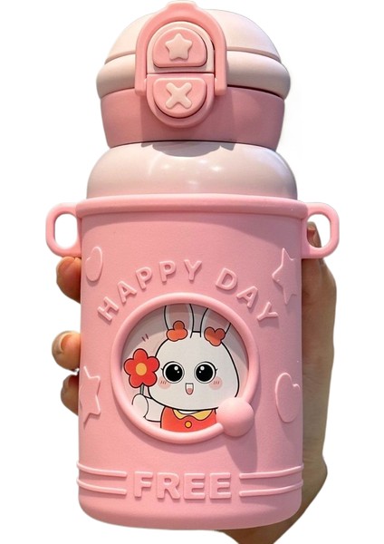 Taşınabilir Yüksek Değerli Su Dağı Sevimli Çift Içme Sevimli Komik Saman Dak Düşmeye Dalı 316 Paslanmaz Çelik Yalıtım Kabı (Yurt Dışından)