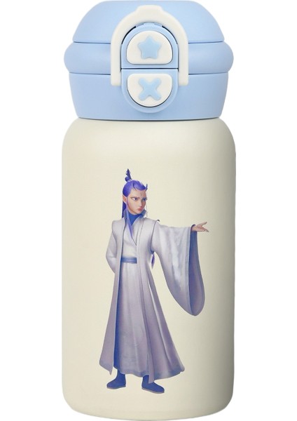 Nezha Termal Kupa 316 Paslanmaz Çelik Yüksek Değerli Pipetli Kupa Termal Kupa Tek Kapaklı Çift Içme (Yurt Dışından)