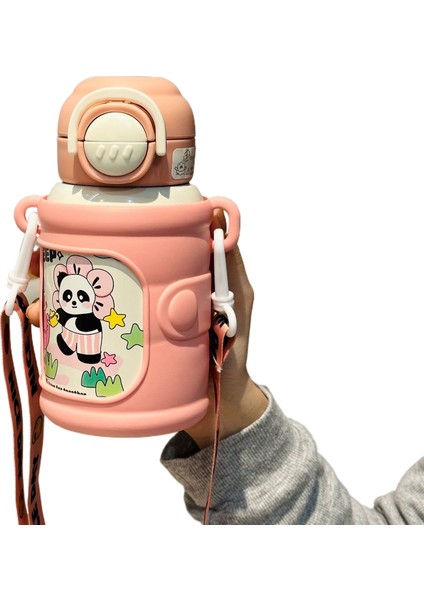 Taşınabilir Yüksek Değerli Su Dağı Sevimli Çift Içme Sevimli Komik Saman Dak Düşmeye Dalı 316 Paslanmaz Çelik Yalıtım Kabı (Yurt Dışından)