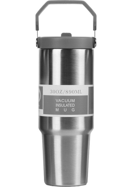 30OZ Buz Bardağı 304 Paslanmaz Çelik Yalıtımlı Dak Çift Içme Kamışı Dak Soğuk Dak Tutmak Için Araba Yalıtımı (Yurt Dışından)