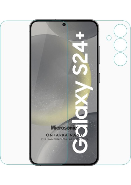 Samsung Galaxy S24 Plus Ön + Arka Nano Cam Ekran Koruyucu [galaxy S24 Plus ile Uyumlu Ekran Koruyucu - Şeffaf]